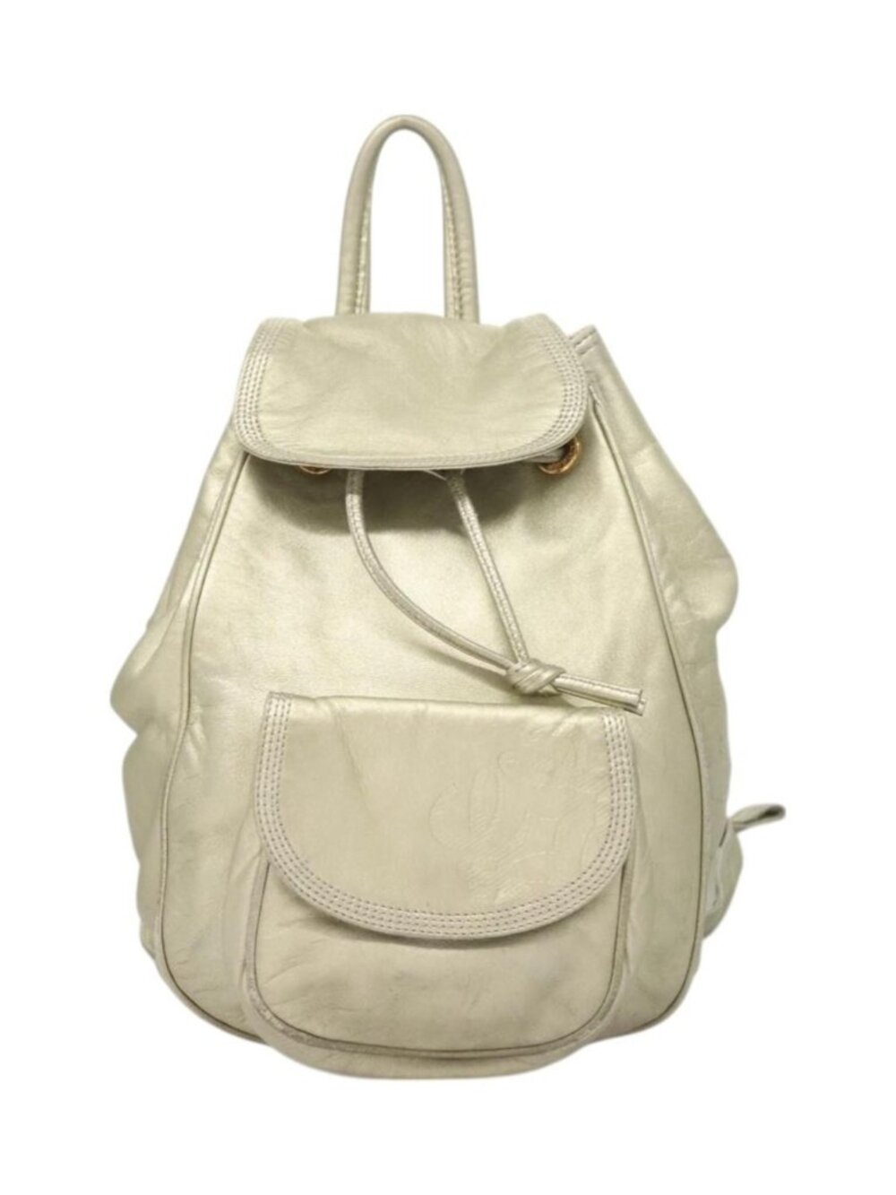 LOEWE Backpack Leather Gold - Picture 8 of 16